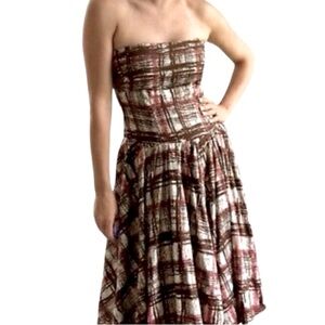Anthropologie Elevenses strapless twirl dress size 2